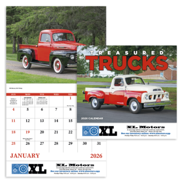 Treasured Trucks Wall Calendar - Stapled